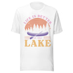 Life Is Better At The Lake Retro - Unisex T-Shirt - White