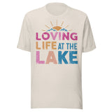 Loving Life At The Lake Colorful - Unisex T-Shirt - Dust White
