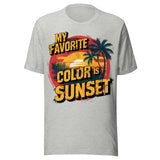 My Favorite Color Is Sunset - Unisex T-Shirt - Athletic Gray