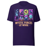 Mystic Forces At Work - Unisex Halloween T-Shirt - Team Purple