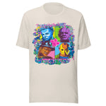 Neon Horror Movie Villains - Unisex Halloween T-Shirt - Dust White