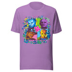 Neon Horror Movie Villains - Unisex Halloween T-Shirt - Heather Team Purple