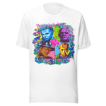 Neon Horror Movie Villains - Unisex Halloween T-Shirt - White