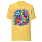 Neon Horror Movie Villains - Unisex Halloween T-Shirt - Yellow