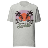 Retro Forever Chasing Sunsets - Unisex T-Shirt - Athletic Gray