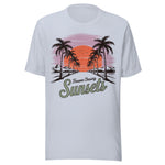 Retro Forever Chasing Sunsets - Unisex T-Shirt - Light Blue