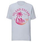 Retro Island Escape - Unisex T-Shirt - Light Blue