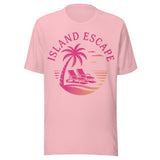 Retro Island Escape - Unisex T-Shirt - Pink