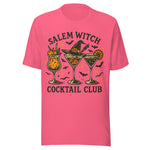 Salem Witch Cocktail Club - Unisex Halloween T-Shirt - Charity Pink