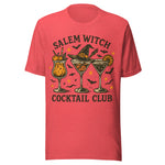 Salem Witch Cocktail Club - Unisex Halloween T-Shirt - Heather Red