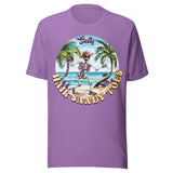 Salty Hair Sandy Toes Beach Skeleton - Unisex T-Shirt - Purple