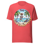 Salty Hair Sandy Toes Beach Skeleton - Unisex T-Shirt - Red