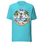 Salty Hair Sandy Toes Beach Skeleton - Unisex T-Shirt - Turquoise Blue