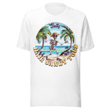 Salty Hair Sandy Toes Beach Skeleton - Unisex T-Shirt - White