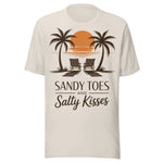 Sandy Toes and Salty Kisses - Unisex T-Shirt - Dust White