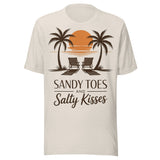 Sandy Toes and Salty Kisses - Unisex T-Shirt - Dust White
