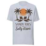 Sandy Toes and Salty Kisses - Unisex T-Shirt - Light Blue