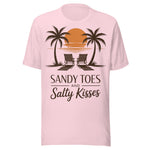 Sandy Toes and Salty Kisses - Unisex T-Shirt - Soft Pink