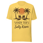 Sandy Toes and Salty Kisses - Unisex T-Shirt - Yellow