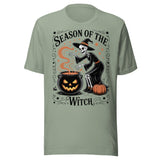 Season Of The Witch - Unisex Halloween T-Shirt - Sage Green