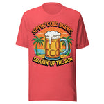 Sippin' Cold Brews Soakin' Up The Sun - Unisex T-Shirt - Heather Red