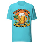 Sippin' Cold Brews Soakin' Up The Sun - Unisex T-Shirt - Turquoise Blue