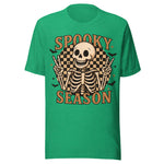 Skeleton Spooky Season - Unisex Halloween T-Shirt - Kelly Green