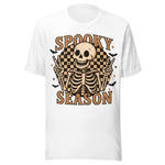 Skeleton Spooky Season - Unisex Halloween T-Shirt - White