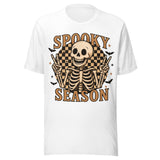 Skeleton Spooky Season - Unisex Halloween T-Shirt - White
