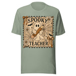 Spooky Teacher - Unisex Halloween T-Shirt - Sage Green