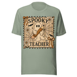 Spooky Teacher - Unisex Halloween T-Shirt - Sage Green
