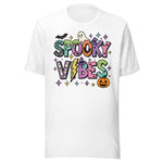 Spooky Vibes Colorful - Unisex Halloween T-Shirt - White