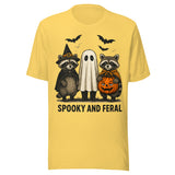 Spooky and Feral - Unisex Halloween T-Shirt - Yellow