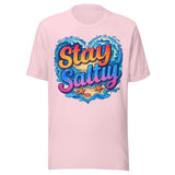 Stay Salty Beach Wave - Unisex T-Shirt - Soft Pink