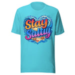 Stay Salty Beach Wave - Unisex T-Shirt - Turquoise Blue