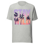 Stay Wild Palm Tree Beach - Unisex T-Shirt - Athletic Gray