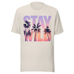 Stay Wild Palm Tree Beach - Unisex T-Shirt - Dust White