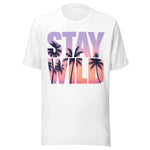 Stay Wild Palm Tree Beach - Unisex T-Shirt - White