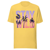 Stay Wild Palm Tree Beach - Unisex T-Shirt - Yellow