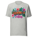 Summer Vibes Beach Floral - Unisex T-Shirt - Athletic Gray