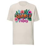 Summer Vibes Beach Floral - Unisex T-Shirt - Dust White