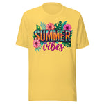 Summer Vibes Beach Floral - Unisex T-Shirt - Yellow