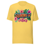 Summer Vibes Beach Floral - Unisex T-Shirt - Yellow