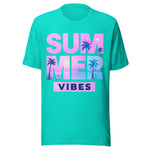 Summer Vibes Ocean Inspired - Unisex T-Shirt - Teal Blue