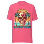 Sunshine And Good Vibes Beach Skeleton - Unisex T-Shirt - Charity Pink