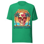 Sunshine And Good Vibes Beach Skeleton - Unisex T-Shirt - Kelly Green