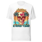 Sunshine And Good Vibes Beach Skeleton - Unisex T-Shirt - White