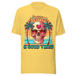 Sunshine And Good Vibes Beach Skeleton - Unisex T-Shirt - Yellow