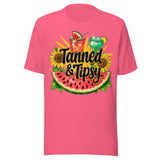 Tanned and Tipsy - Unisex T-Shirt - Charity Pink