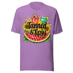 Tanned and Tipsy - Unisex T-Shirt - Team Purple